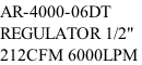 AR-4000-06DT REGULATOR 1/2"  212CFM 6000LPM